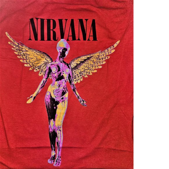 Nirvana Galaxy In Utero Logo grunge punk rock Official L runs bigger NWT - Picture 2 of 3